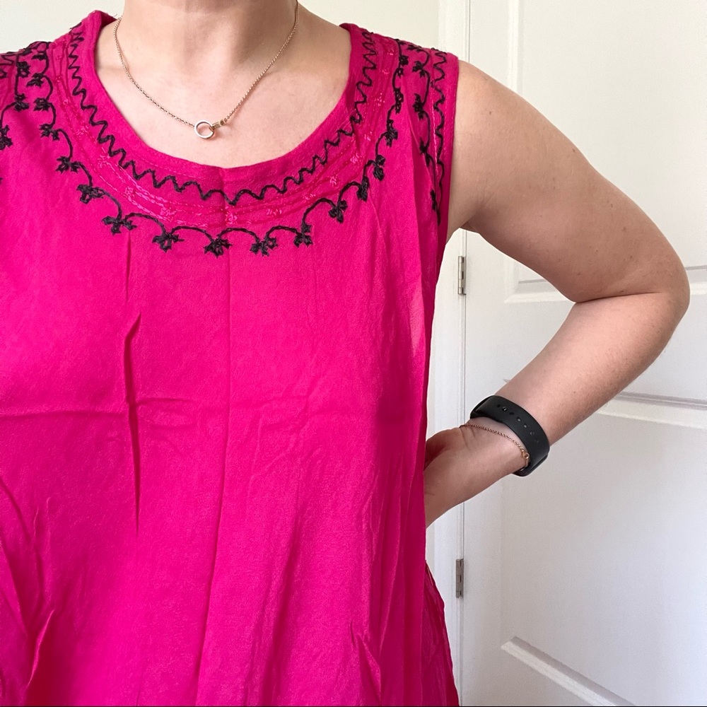 embroidered Beach Cover Up Dress - Picture 5 of 8